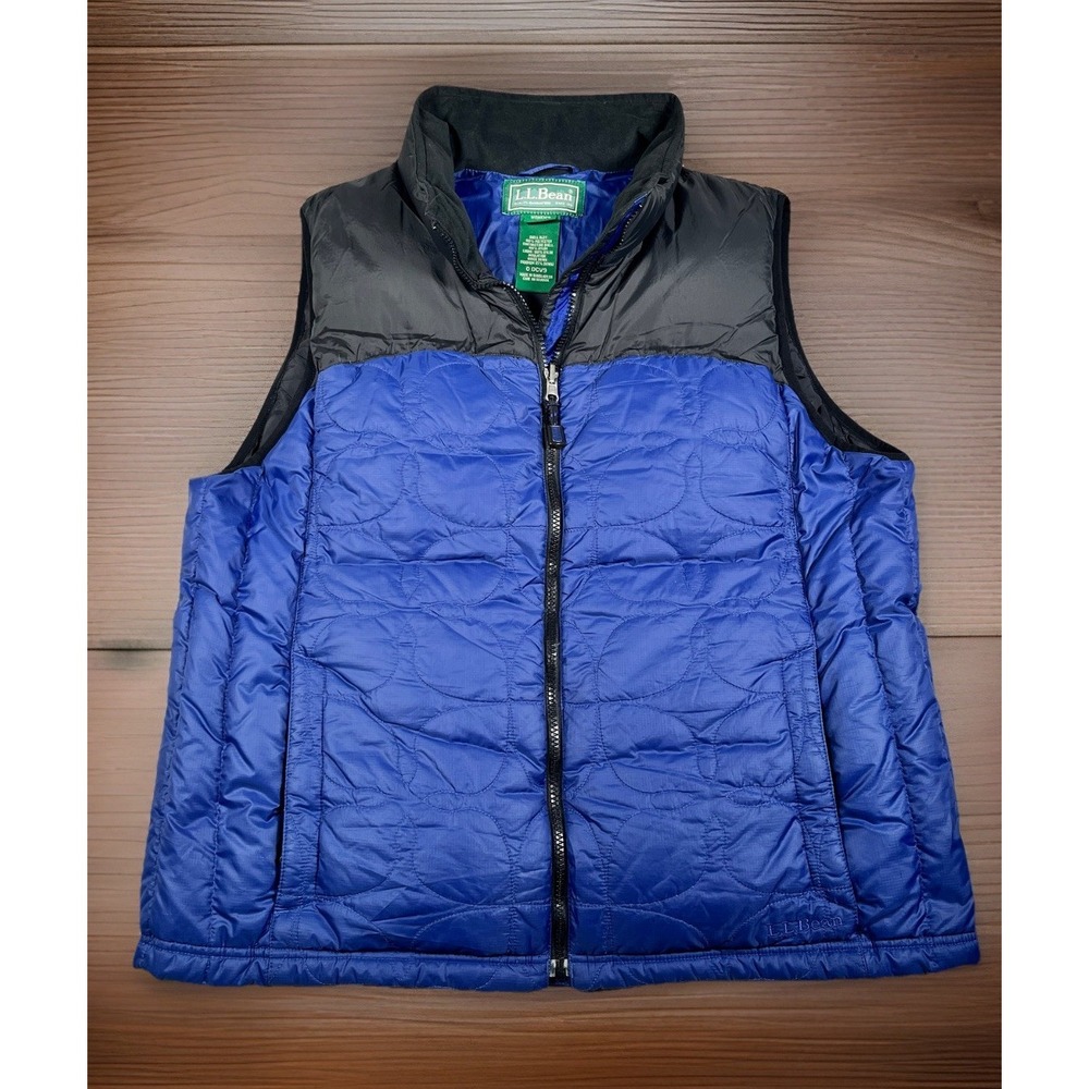 Vintage L.L.Bean Quilted Goose Down Puffer Vest Women XL Full Zip/Pockets